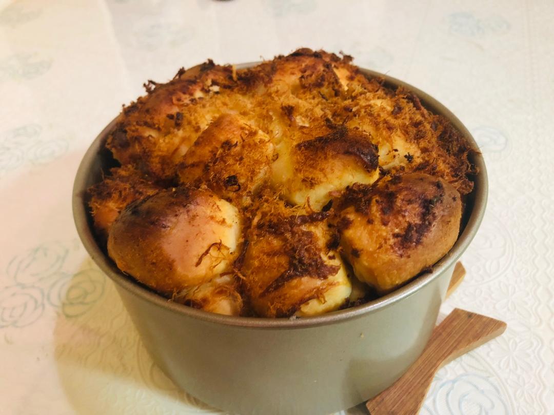 肉松手撕面包—超软会爆浆的面包哟