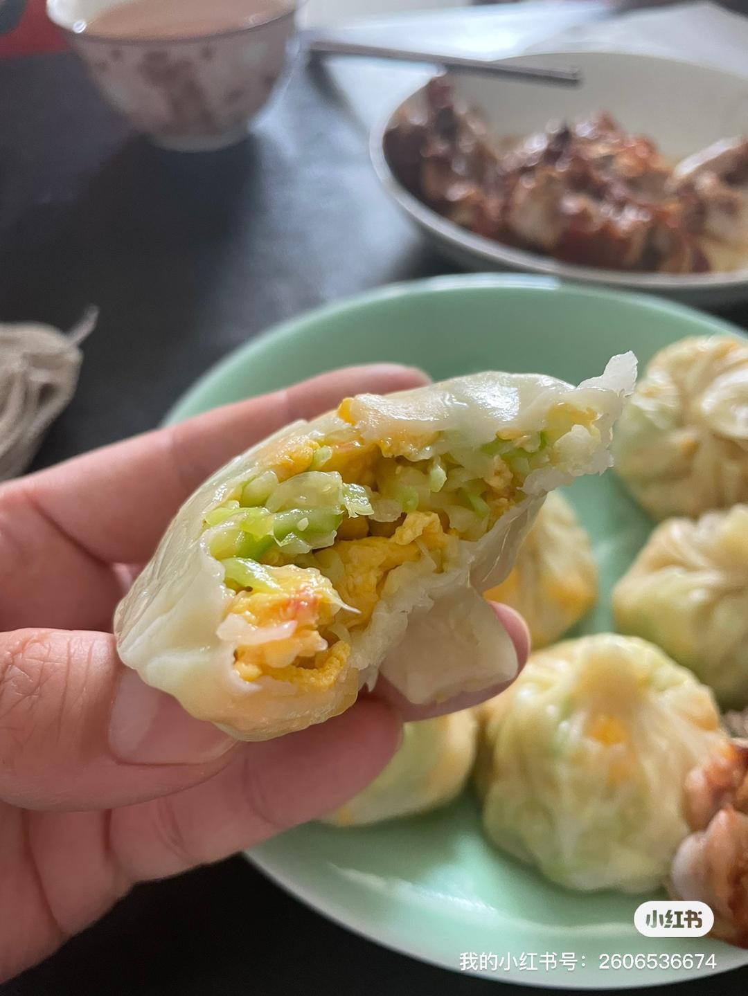 西葫芦鸡蛋水饺皮蒸包的做法 步骤10