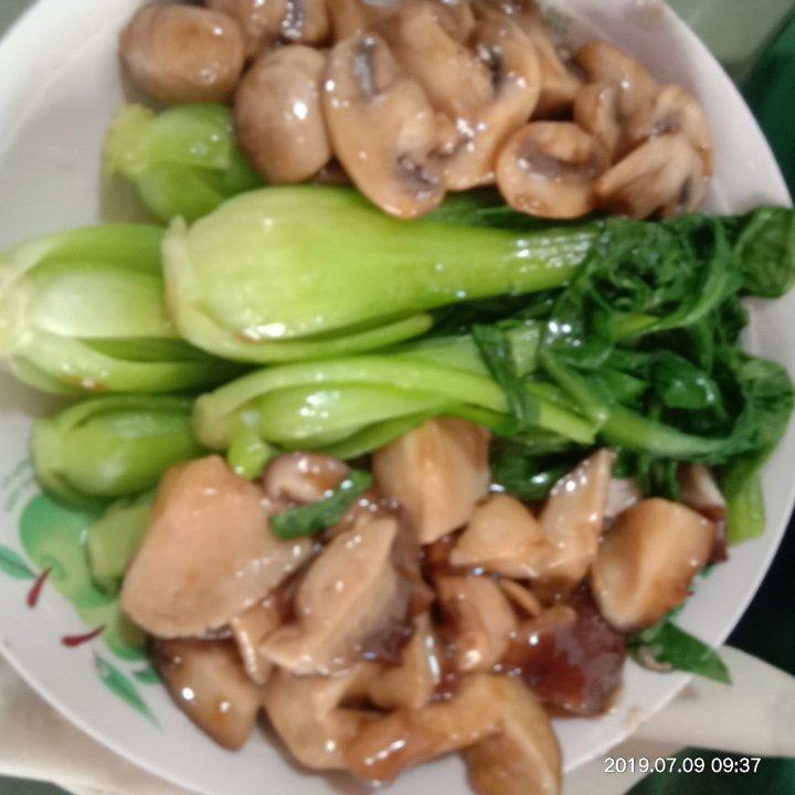 蚝油炒双菇