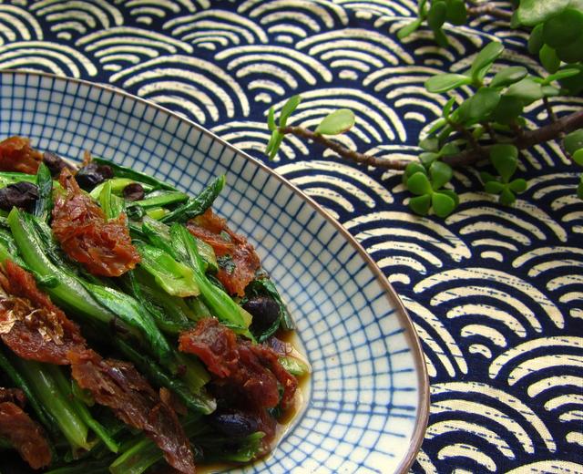 豆豉鲮鱼油麦菜的做法