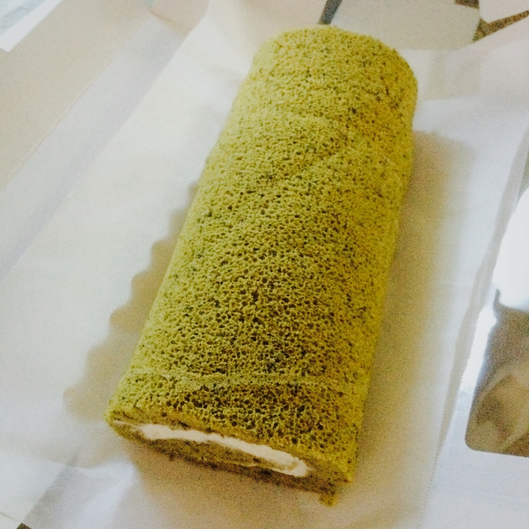 抹茶红豆蛋糕卷