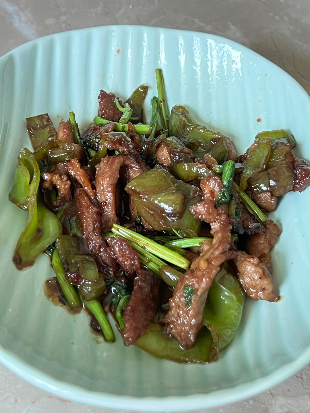 ‼️好吃到舔盘的青椒肉丝盖浇饭