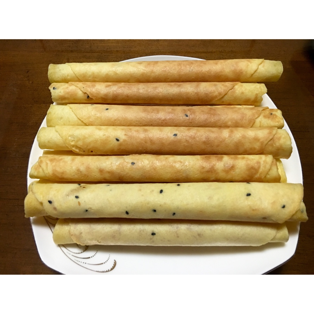 芝麻香酥蛋卷（视频食谱）