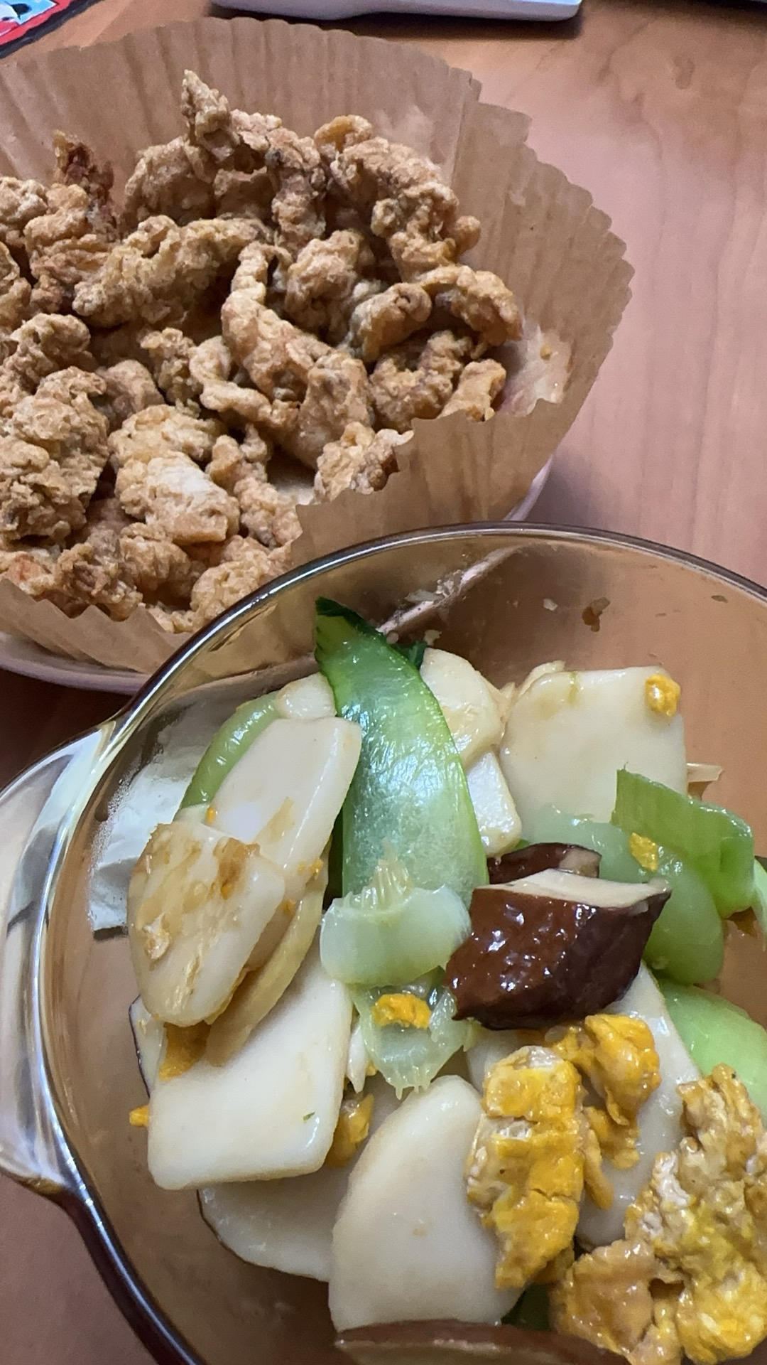 冬天里的完美主食-塔菜冬笋炒年糕