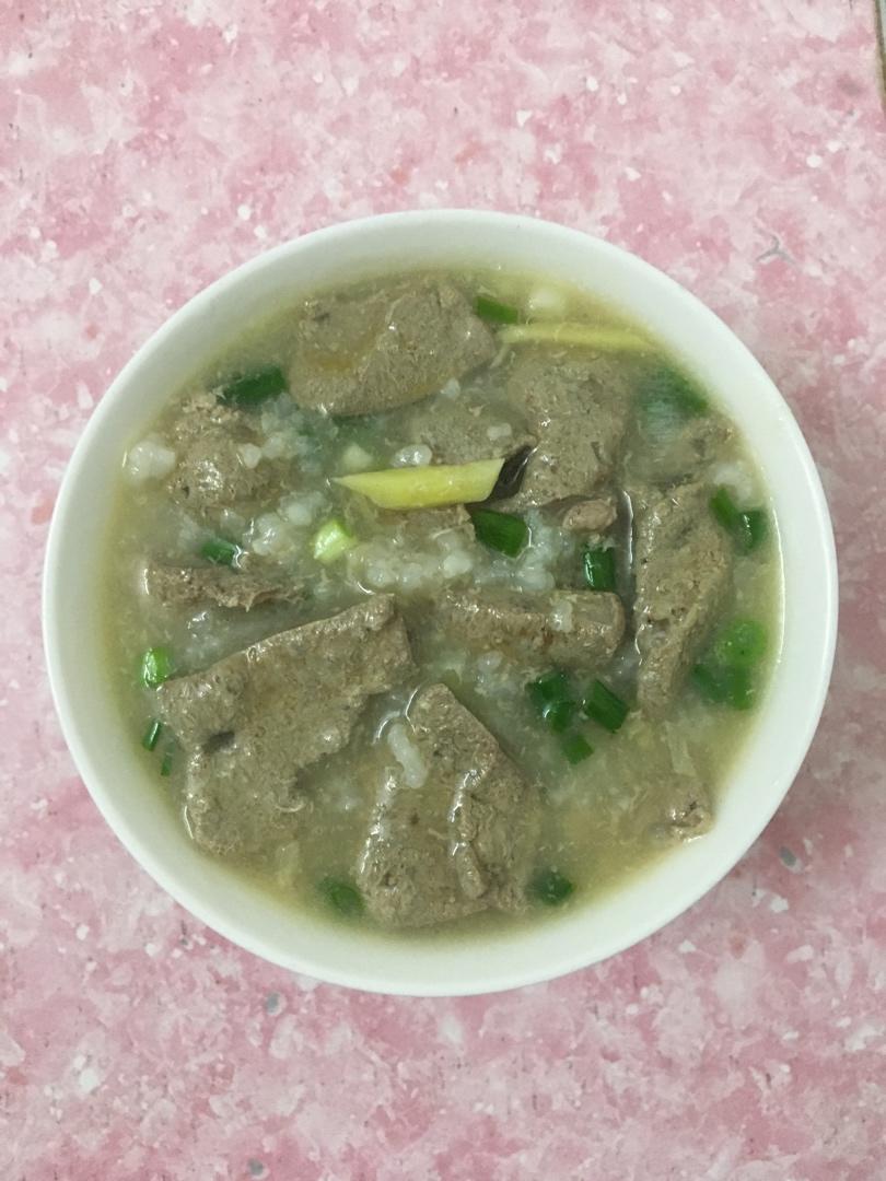 生滚青菜猪肝粥