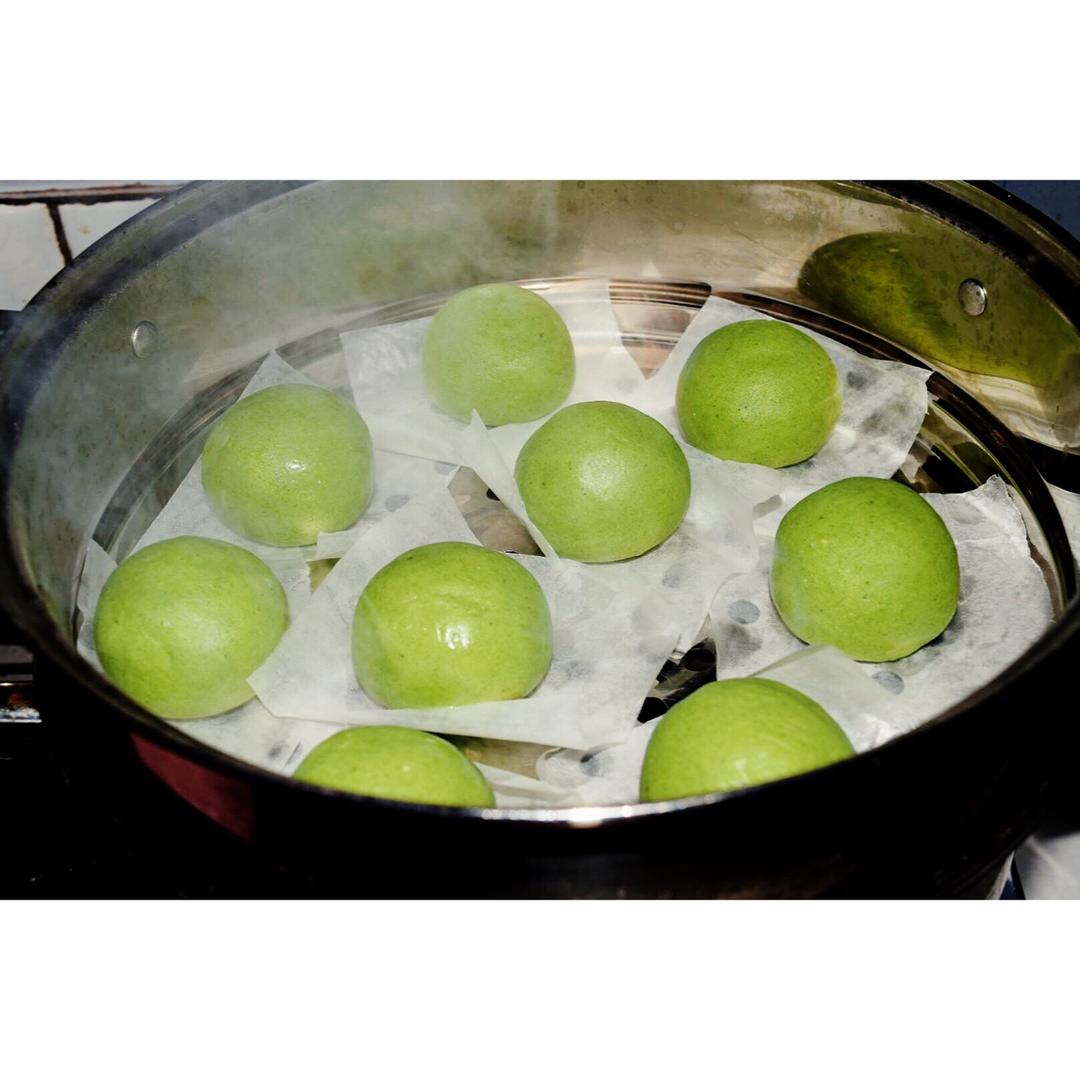 网红青团～～咸蛋黄肉松青团