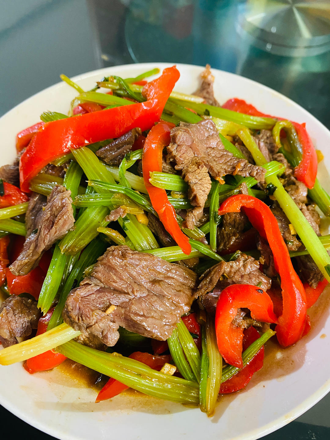西芹炒牛肉