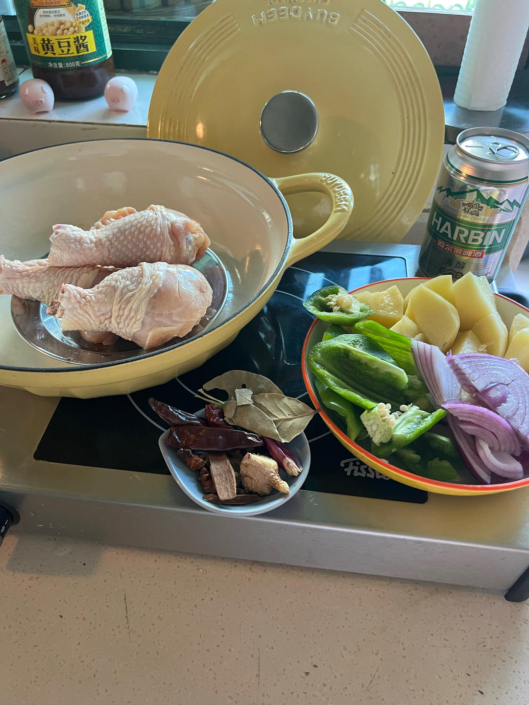 简易大盘鸡【5-6月北鼎珐琅锅食谱】