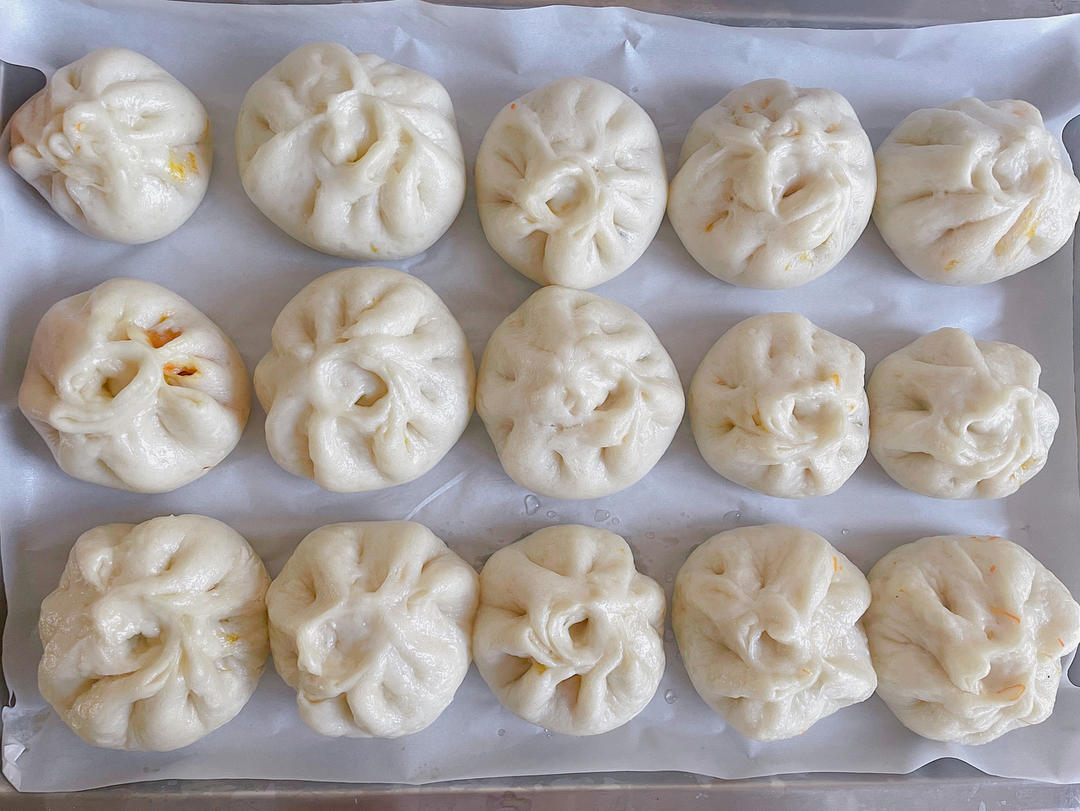 胡萝卜木耳鸡蛋素包子