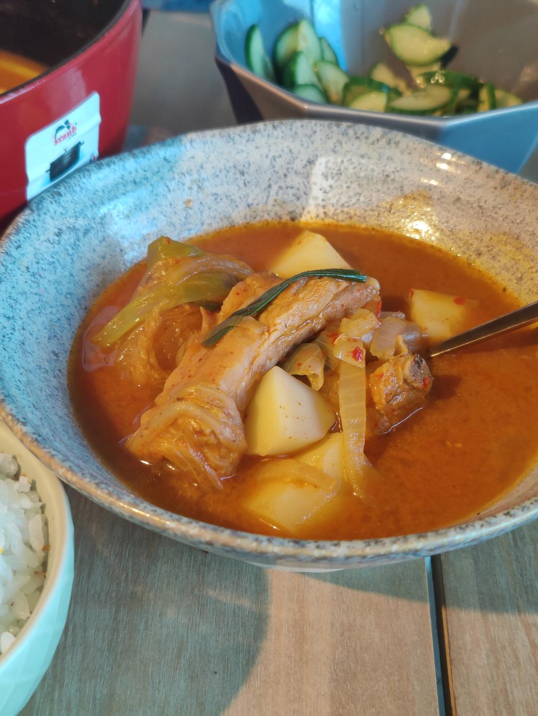 韩式排骨炖土豆 Korean Style Pork Ribs Stew with Potato