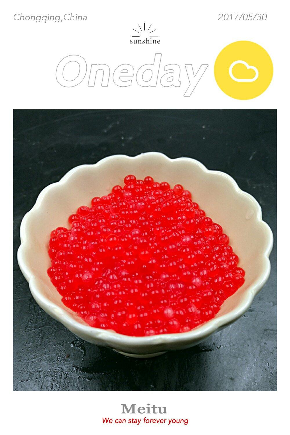 分子料理—草莓鱼子酱