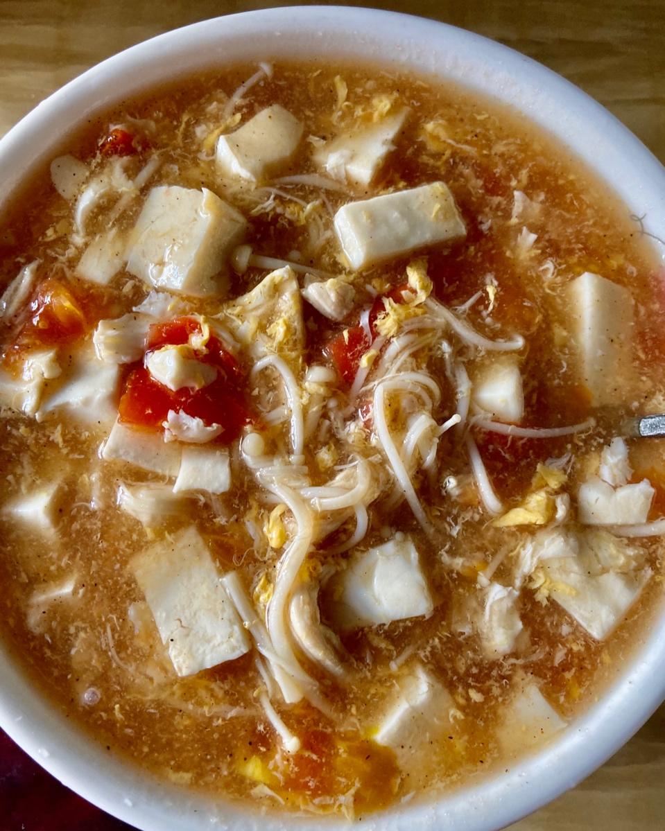减脂餐～西红柿金针菇炖豆腐