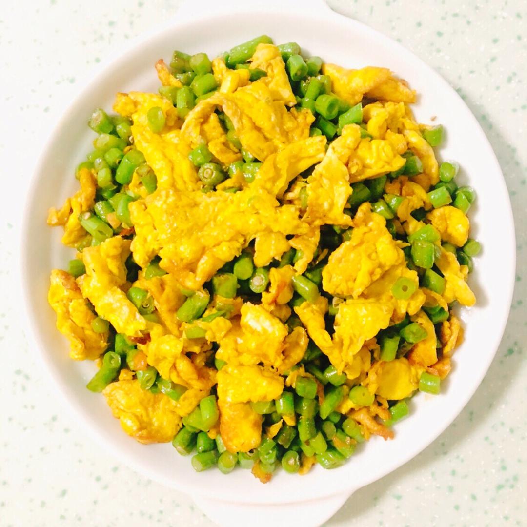 豆角炒鸡蛋
