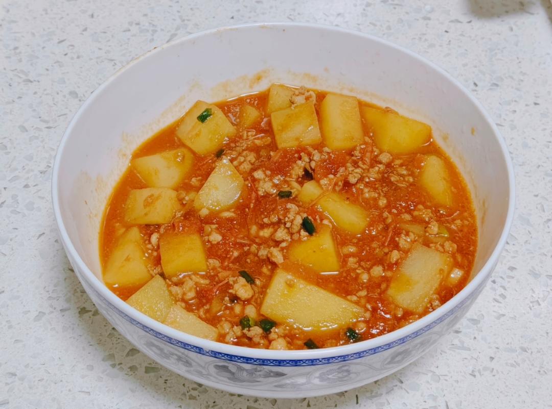 夏天拯救食欲开胃菜|  番茄肉末土豆丁