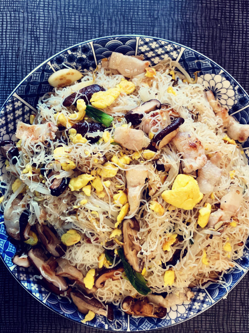 鸡蛋炒米粉，正确泡发干米粉，不碎、不坨、不粘锅、口感Q弹