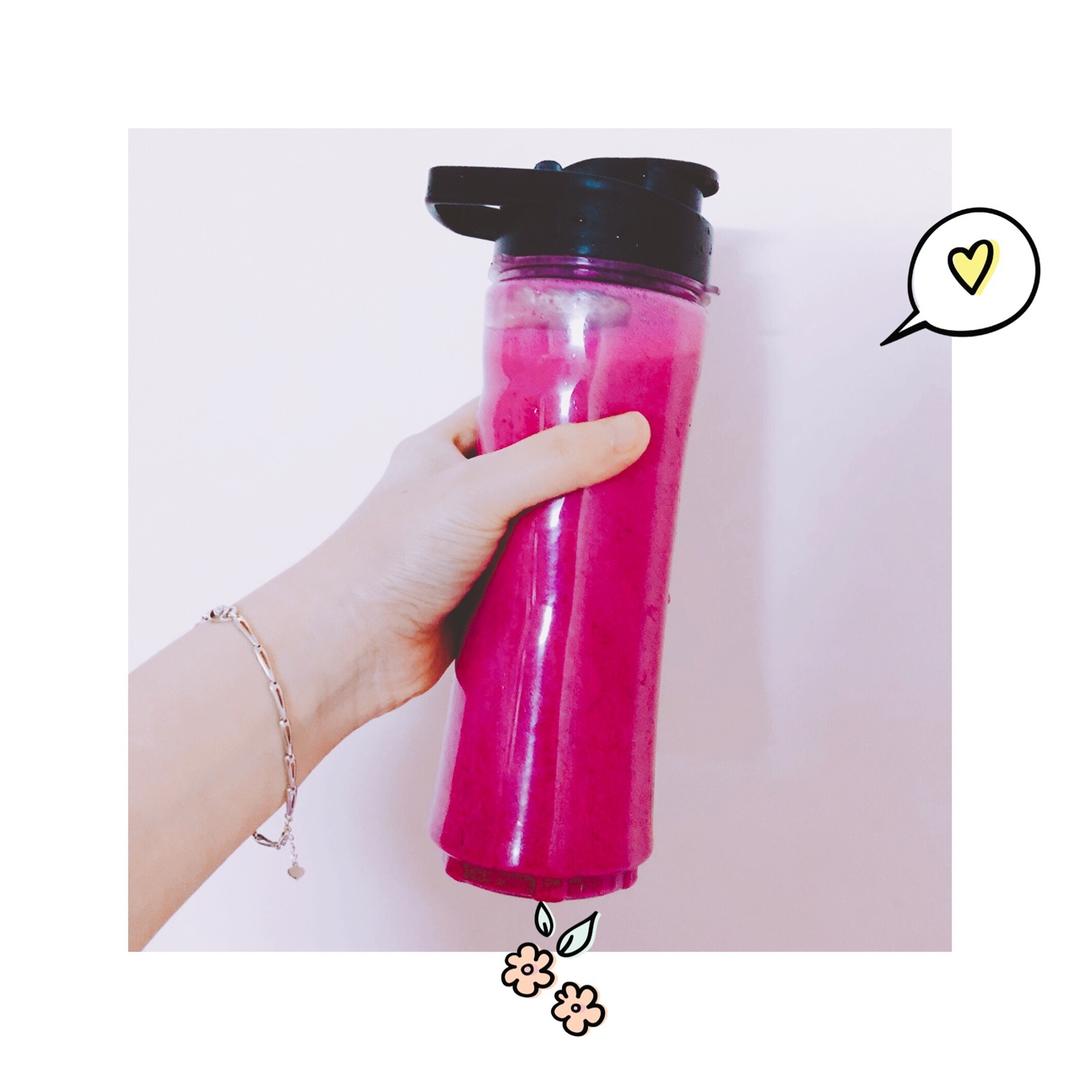 红心火龙果燕麦牛奶