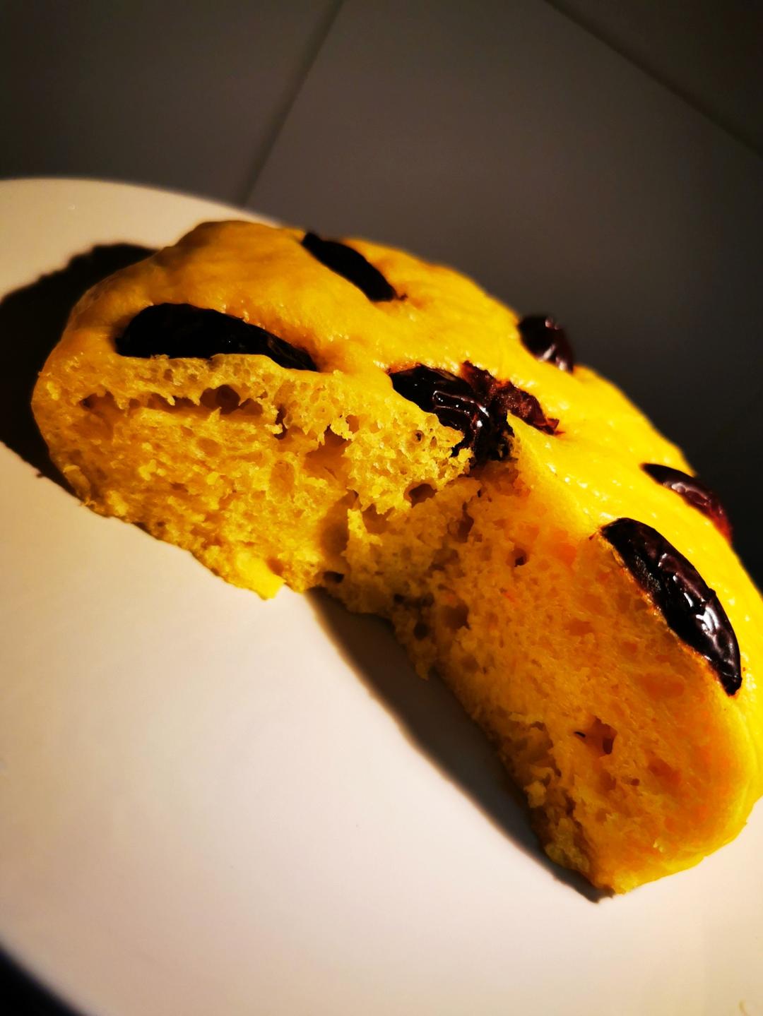 松软不发粘的南瓜发糕