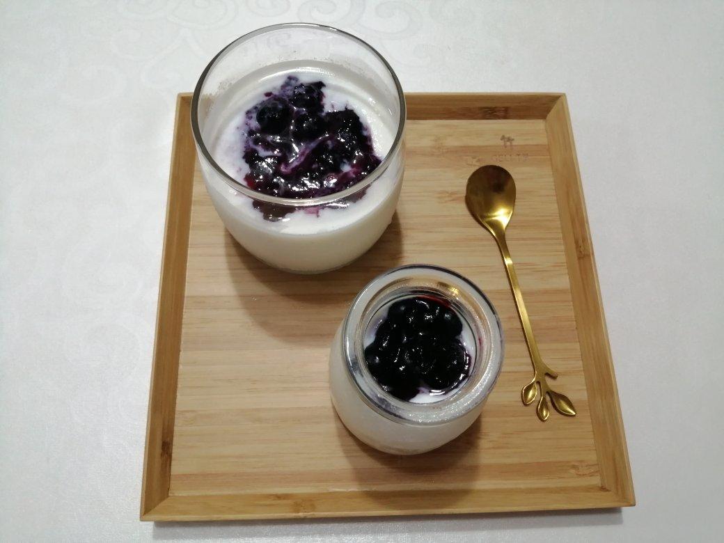夏日冰凉甜品 l 蓝莓酸奶布丁
