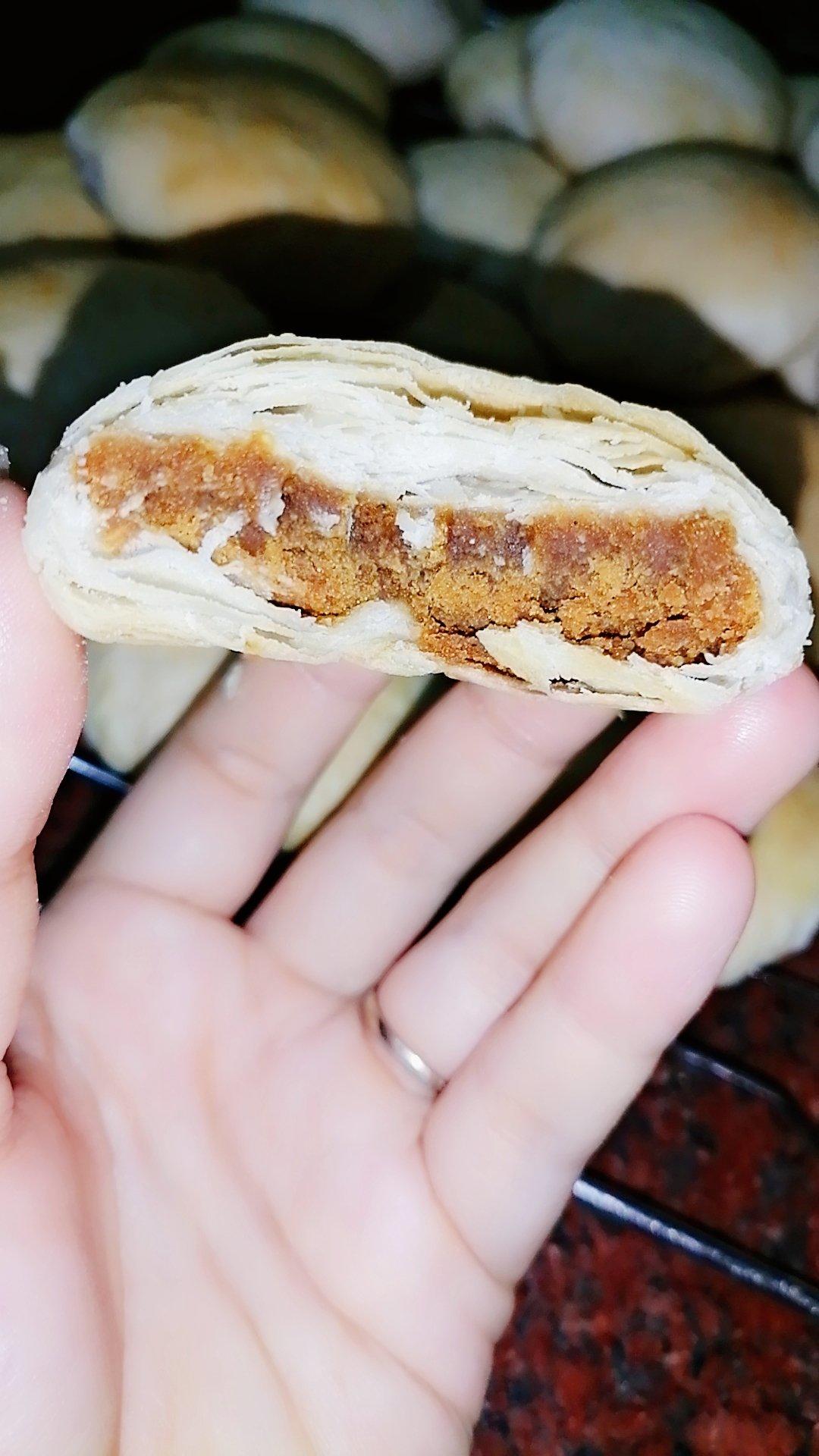 酥皮绿豆饼   酥得掉渣渣