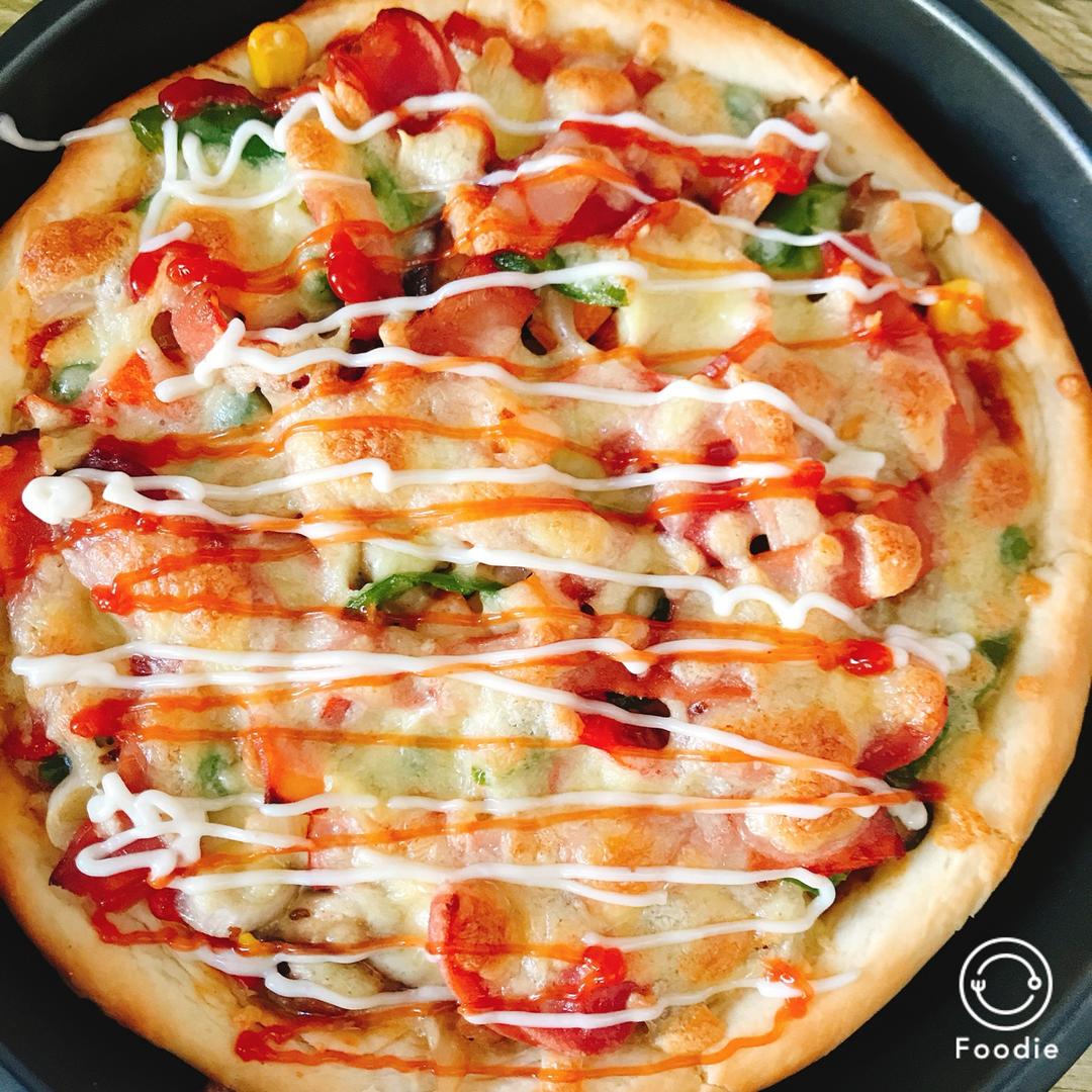 手机用户7066_tf47做的8寸纯手工什锦披萨