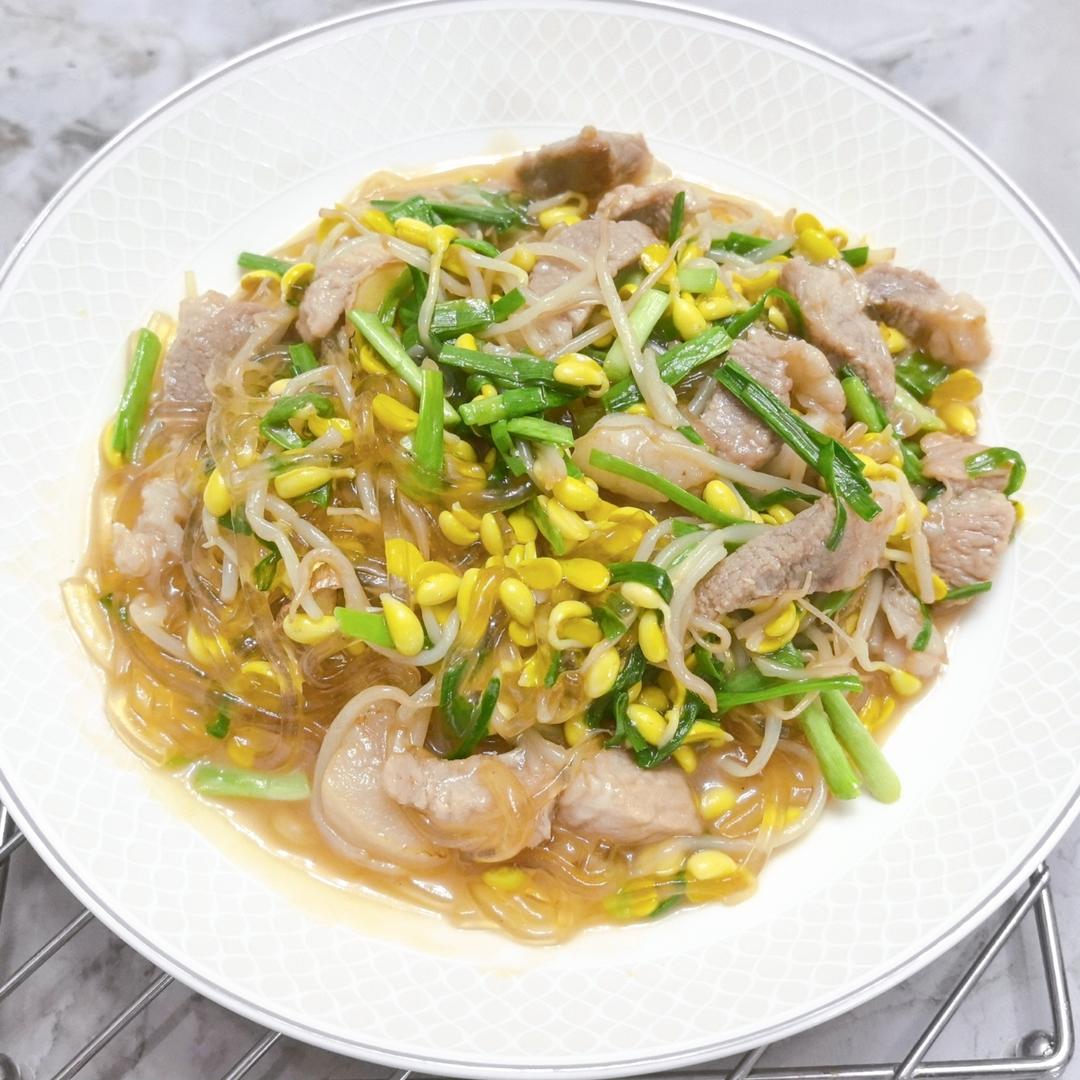 黄豆芽炖粉条