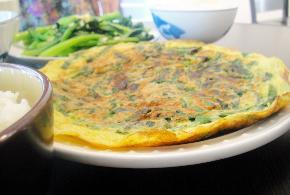 馒头家的小尘做的韭菜斩蛋青椒斩蛋