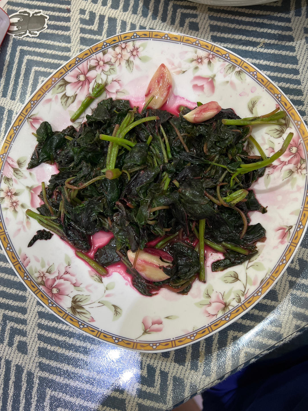 蒜茸炒红苋菜