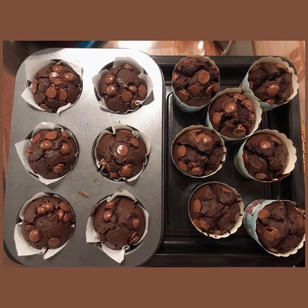 在家做巧克力蘑菇头麦芬蛋糕🍫