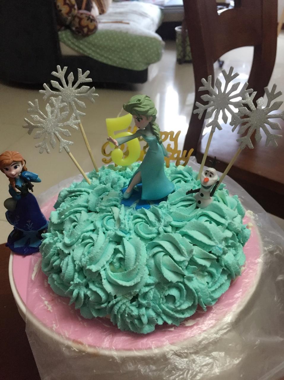 冰雪奇缘主题双层蛋糕--Frozen艾莎