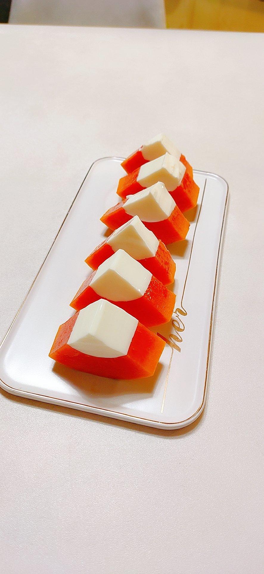 静谧的凝望做的木瓜奶冻享受清凉午后时光