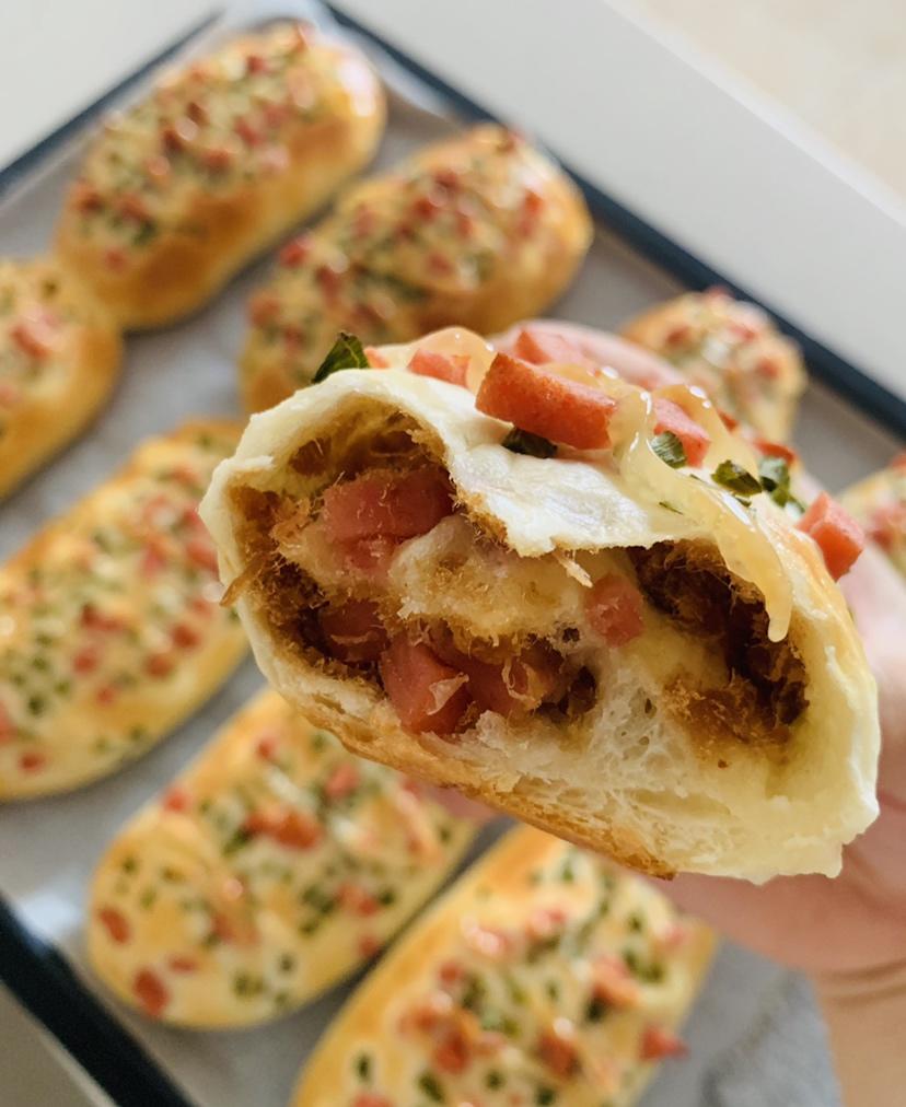 香葱火腿肉松面包