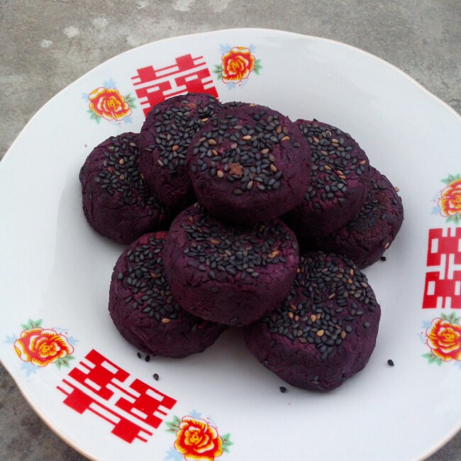 平底锅紫薯饼