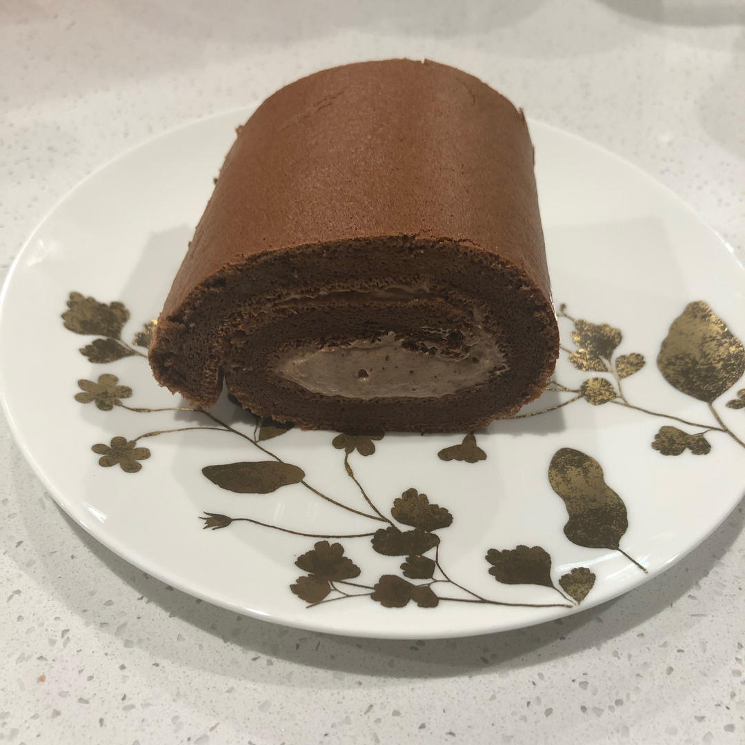 可可蛋糕卷🍰巧克力香缇奶油夹心