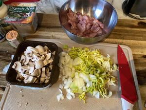蘑菇大葱鸡肉派的做法 步骤1