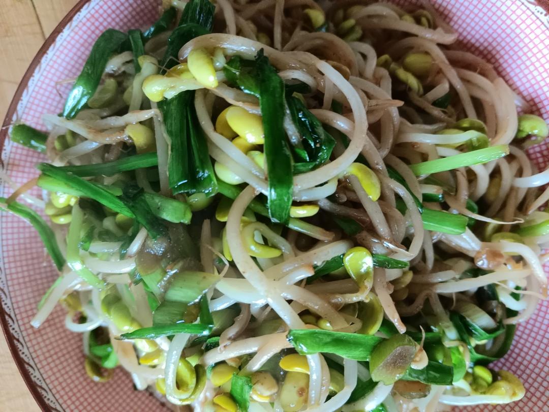 韭菜炒黄豆芽