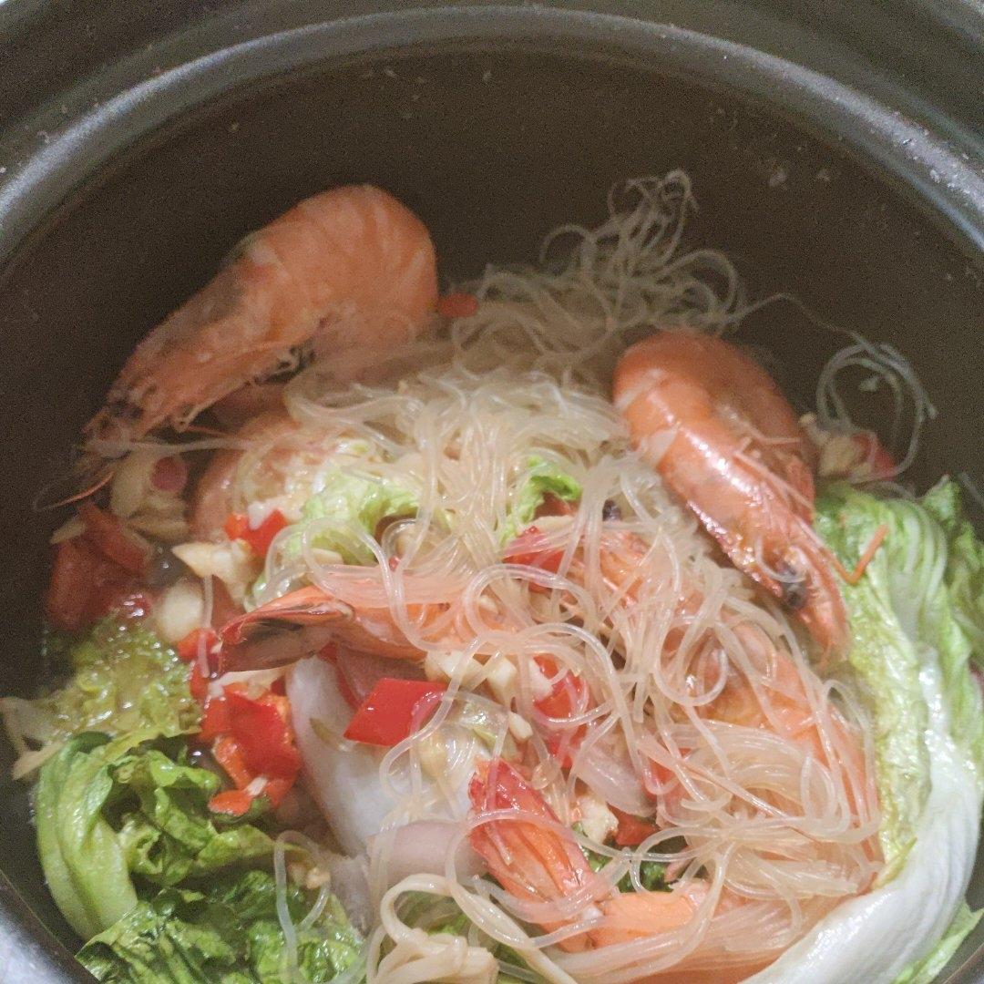 蒜蓉粉丝虾煲