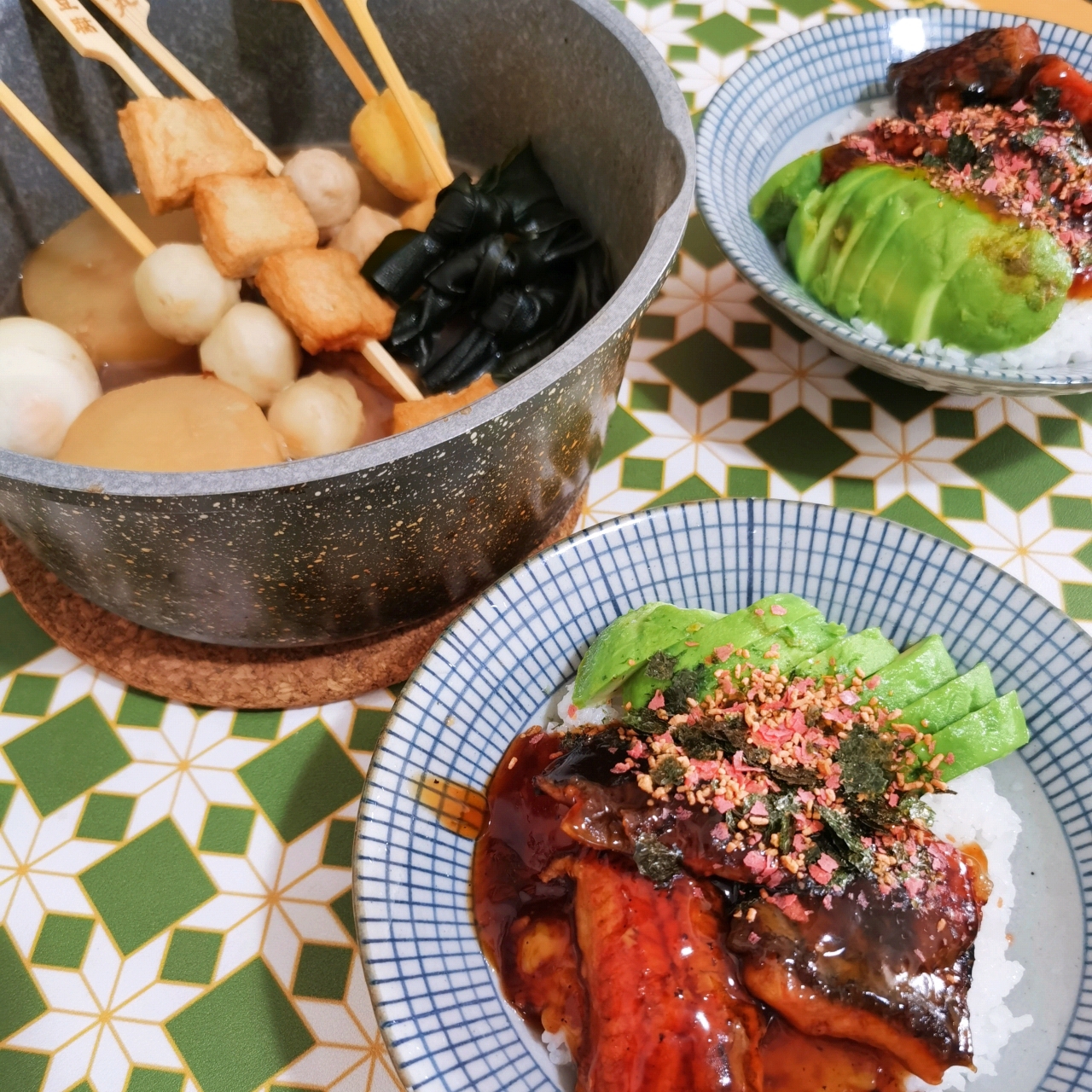 牛油果蒲烧鳗鱼饭👉多加一味芥末籽㊙️解腻又美味