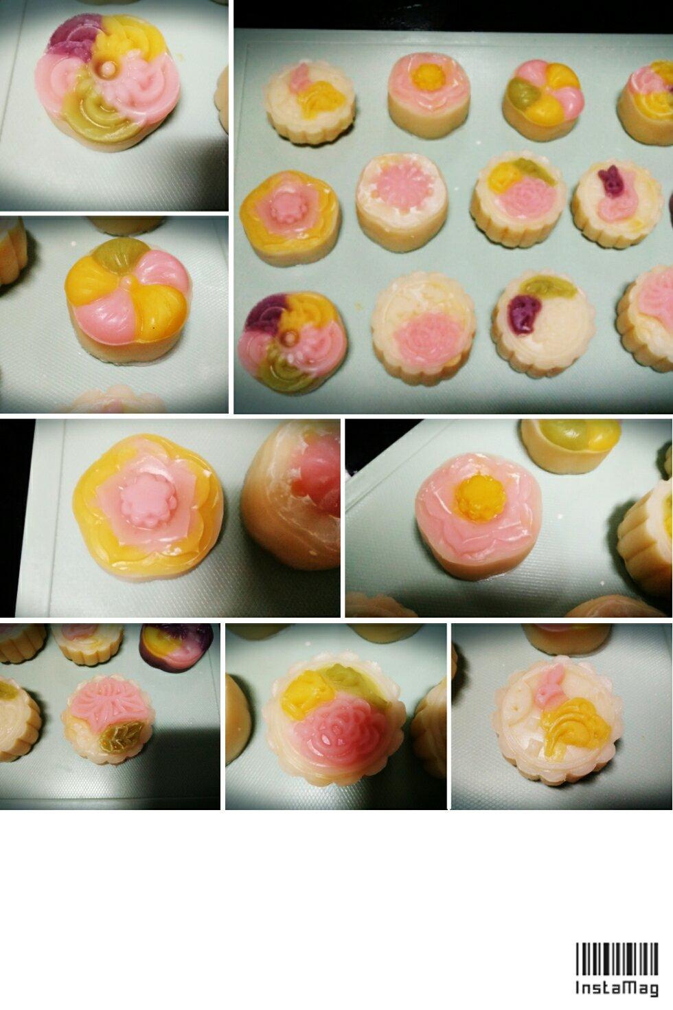 彩色冰皮月饼