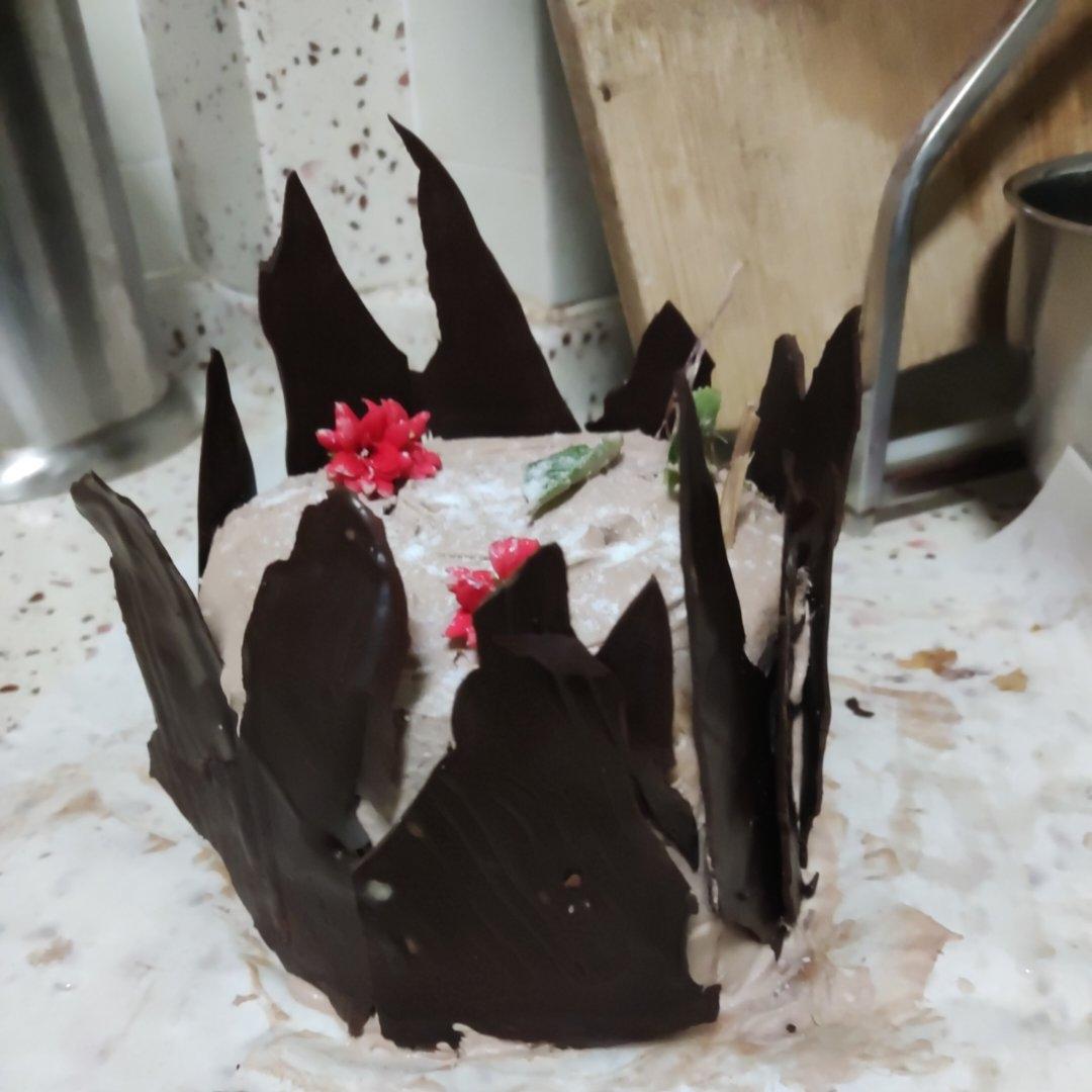 巧克力树桩生日蛋糕