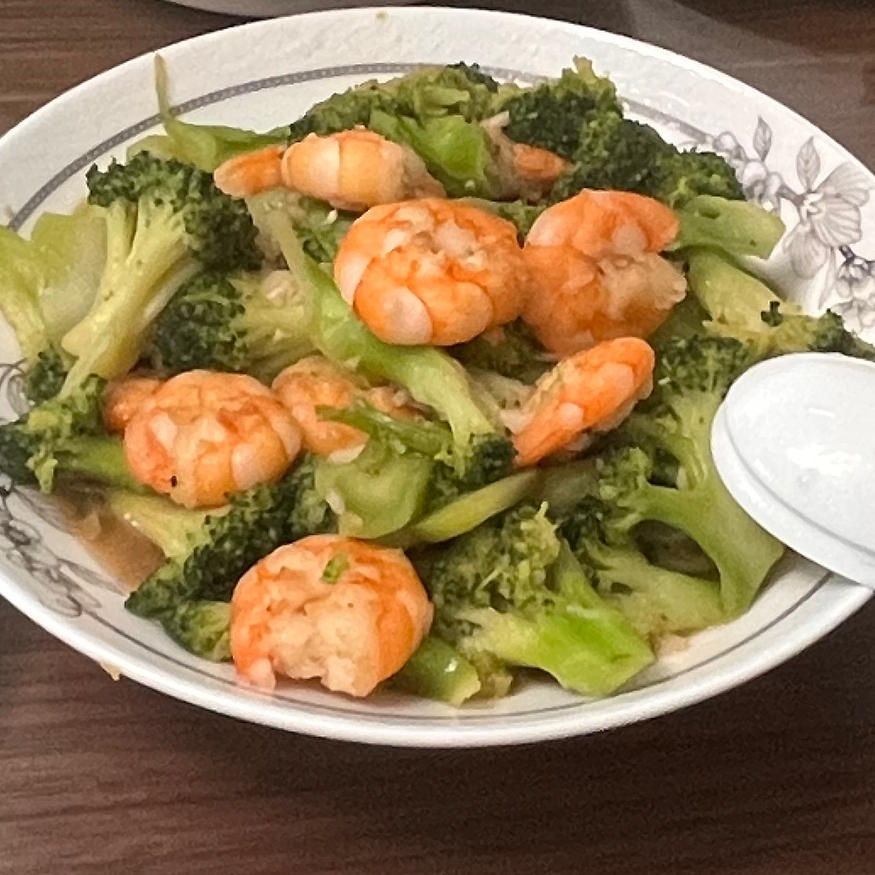 减肥去脂的西兰花炒虾仁