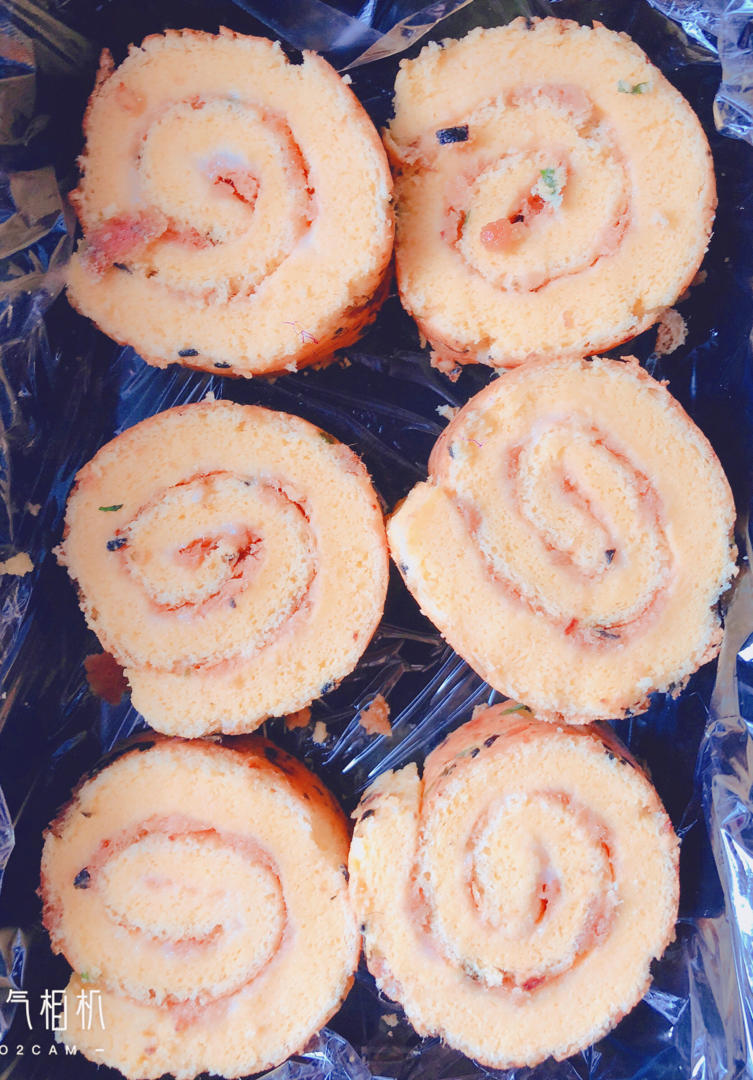 香葱肉松肥蛋糕卷～