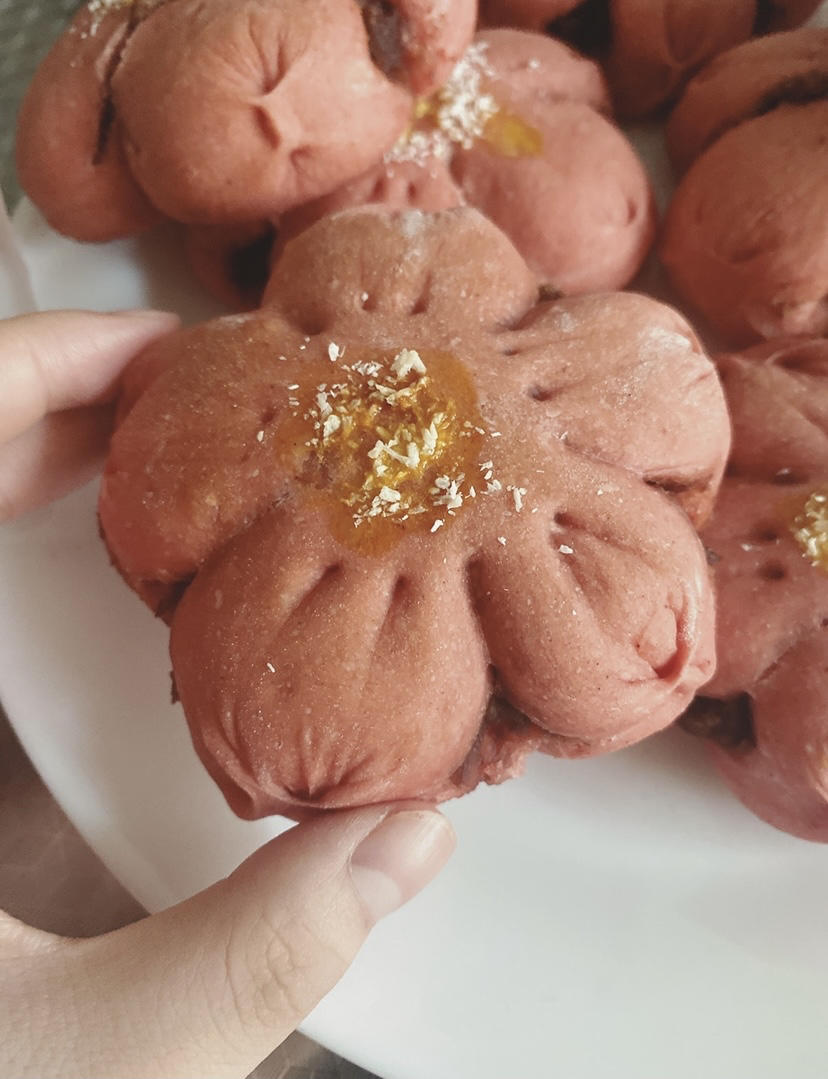 粉红少女心——清新樱花面包