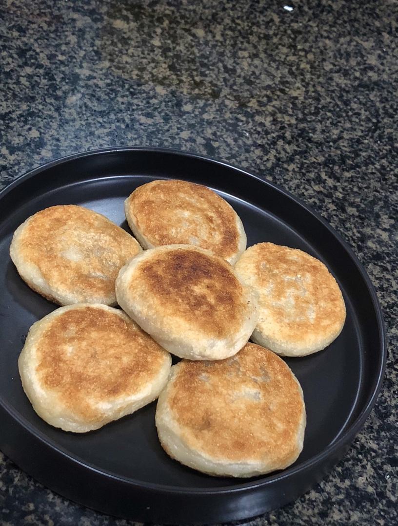 发面糯米豆沙饼