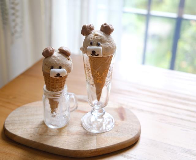 奶茶冰淇淋小熊甜筒的做法