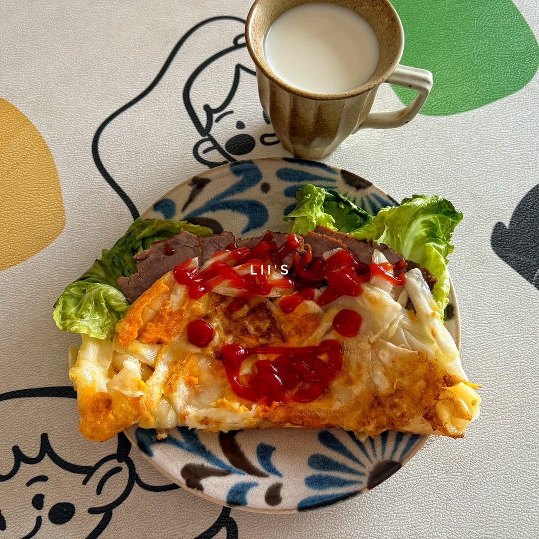超快手年糕鸡蛋饼