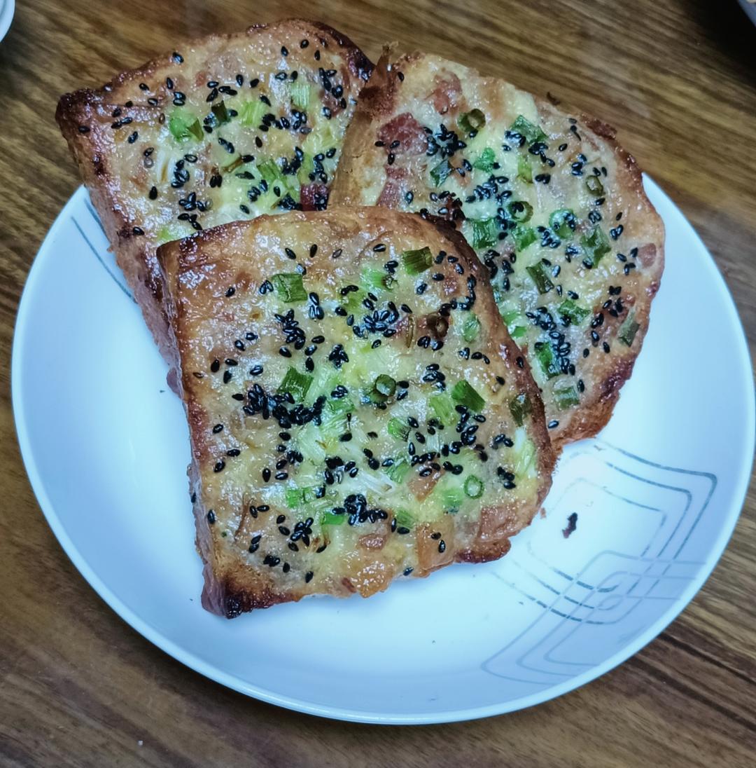真的好好吃❗️芝士火腿葱香岩烧吐司🍞
