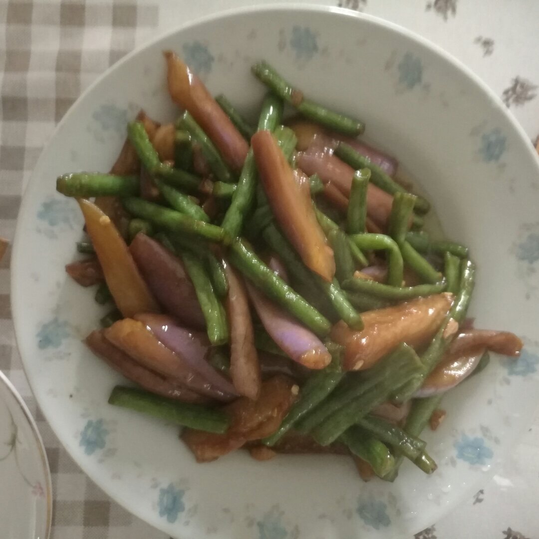 四季豆炒茄子
