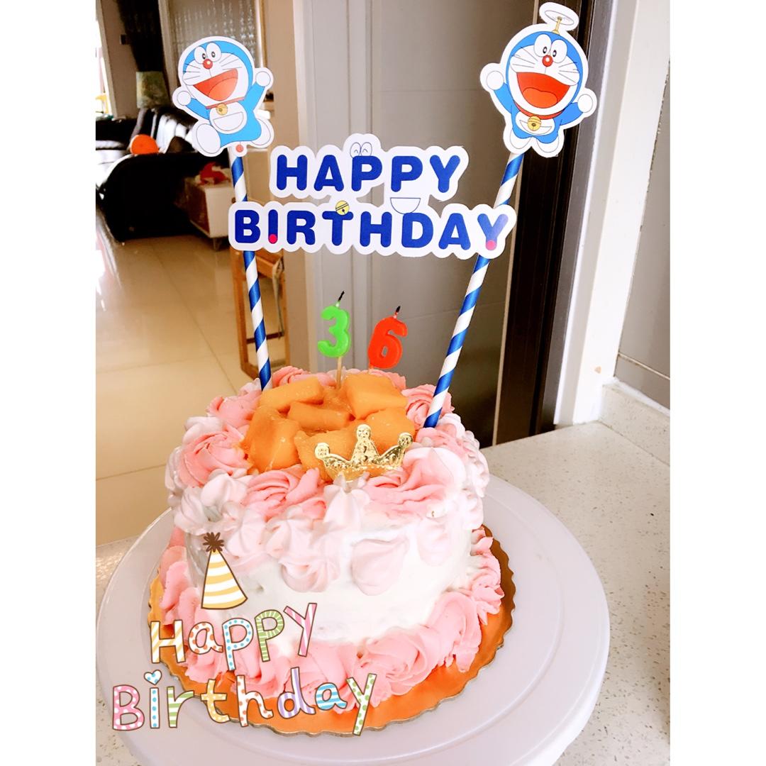 玫瑰渐变生日蛋糕