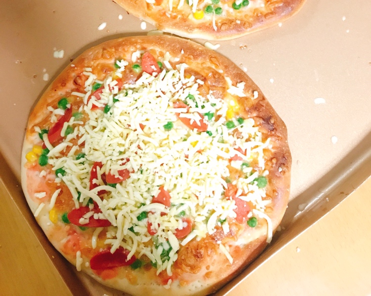 简易版玉米青豆火腿披萨🍕的做法 步骤19