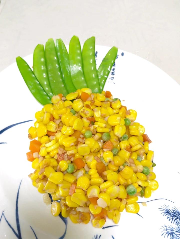 时蔬炒玉米粒